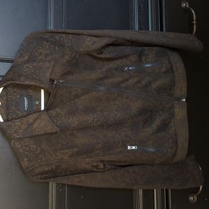 Liverpool women's moto jacket black animal print